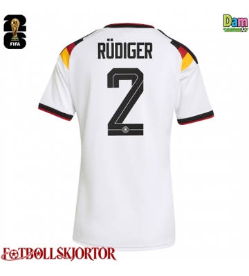 Tyskland Antonio Rudiger #2 Hemmatröja Dam VM 2026 Kortärmad